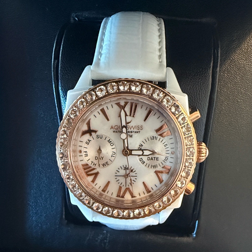 Aquaswiss Women's White And Rose Gold Watch